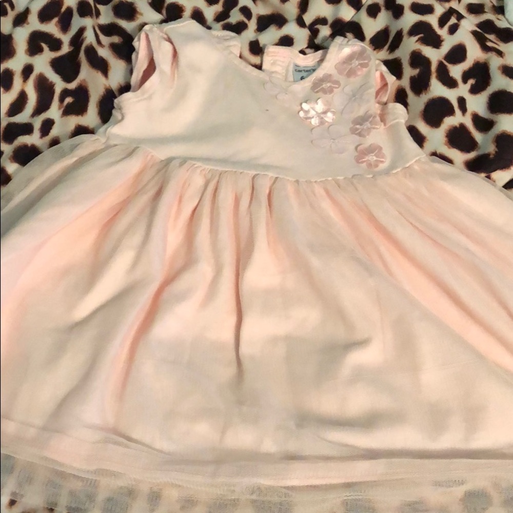 Pink dress 6 months with flowers